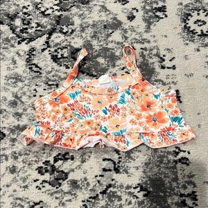 Floral Ruffle Crop Top
